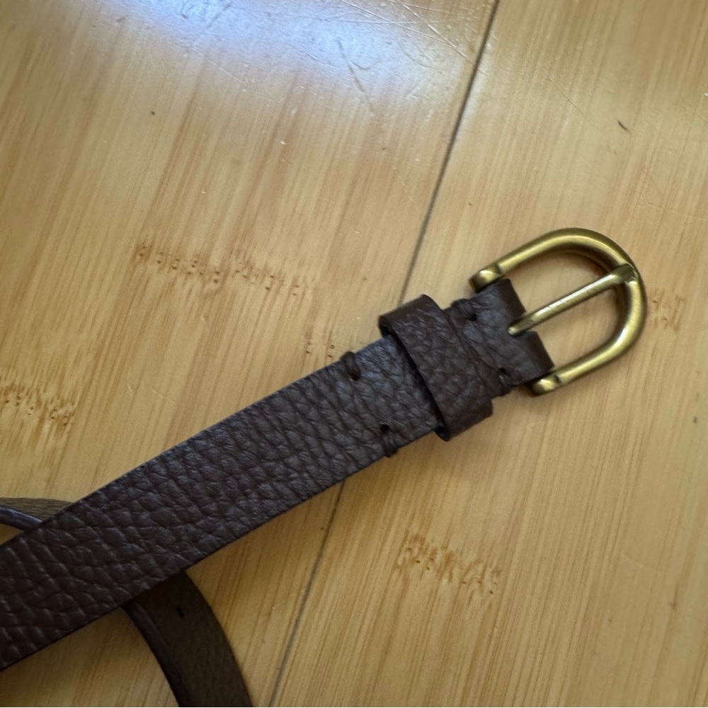 Hebon Brown Pebble Leather Belt